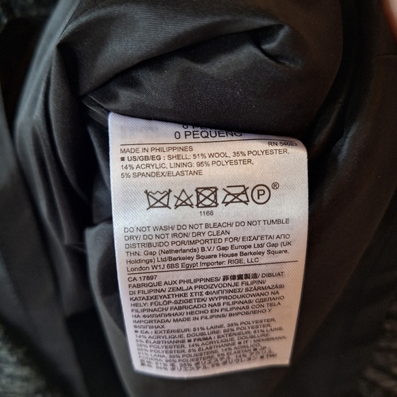 Banana Republic Womens Wool Blend Black/Gray Sleeveless Midi Dress Size 0P - Picture 5 of 7